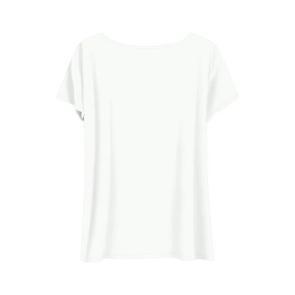 Women's 'Not Lucky' Slogan T-Shirt - Green Clover & Heart Print Casual Tee, Soft Round Neck Summer Top - Image 2