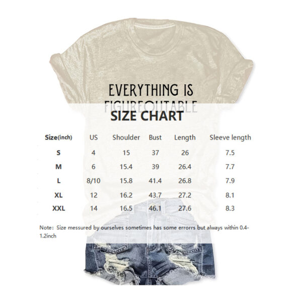 Women's Casual Short Sleeve T-Shirt - Comfortable Round Neck Tee With Slogan Print - Image 4