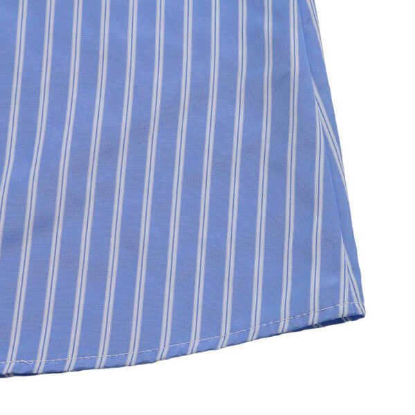 Women's Striped Tie Front Puff Sleeve Summer Casual Mini Dresses Loose Flowy Sundress - Image 7