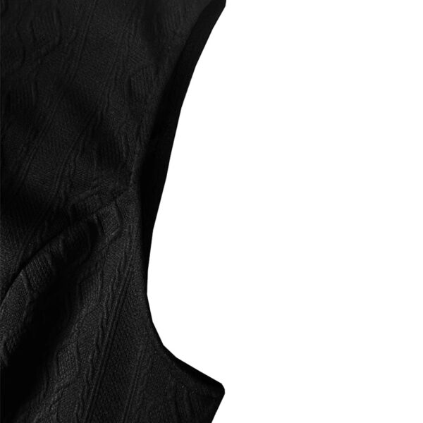 Women's Elegant Solid Color Stand Collar Sleeveless Vest - Ribbed & Button Detail Summer Casual Outerwear - Image 4