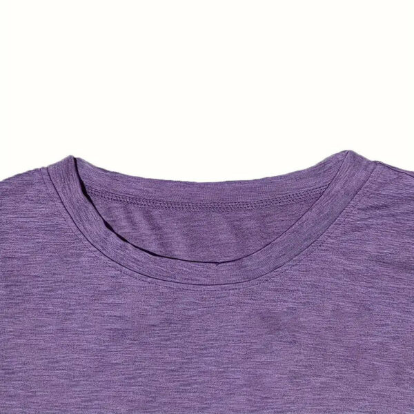 Women's Letter Print Round Neck Short Sleeve T-Shirt, Casual Summer Top - Image 2