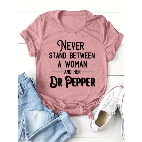 Women's Round Neck Short Sleeve T-Shirt English Slogan Print - Casual Summer Top - Image 5