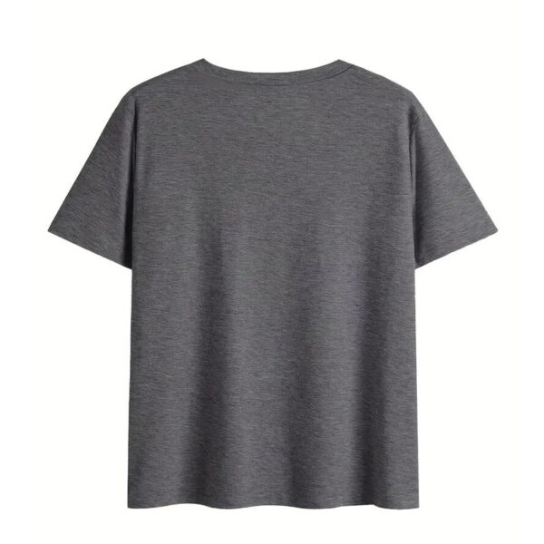 Women's V-Neck Short Sleeve T-Shirt With Letter & Football Print, Casual Summer Tee - Image 8