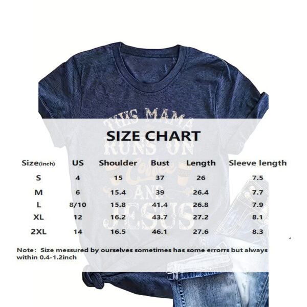 Women's Vintage Slogan Print Round Neck Tee - Summer Retro Casual T-Shirt - Image 2