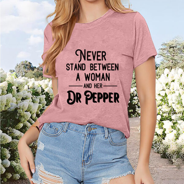 Women's Round Neck Short Sleeve T-Shirt English Slogan Print - Casual Summer Top