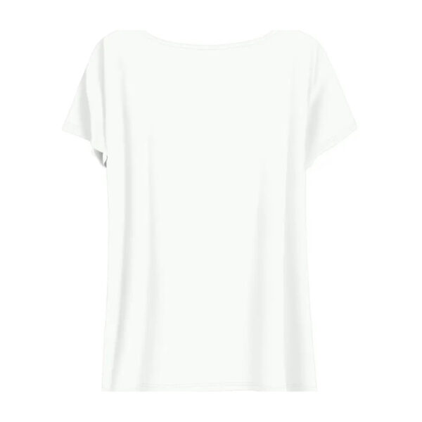 Women's Round Neck Short Sleeve Summer Top With Bow & Letter Print - Image 4