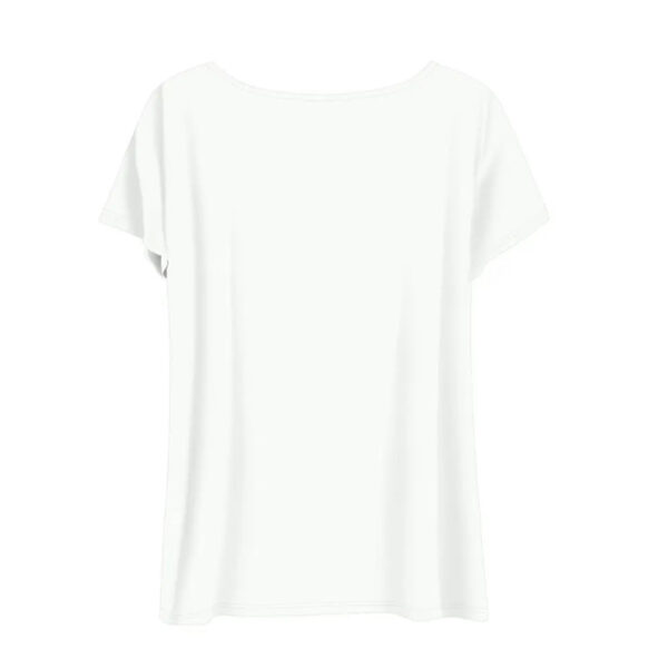 Women's Round Neck Short Sleeve T-Shirt With Letter Print, Casual Summer Top - Image 3