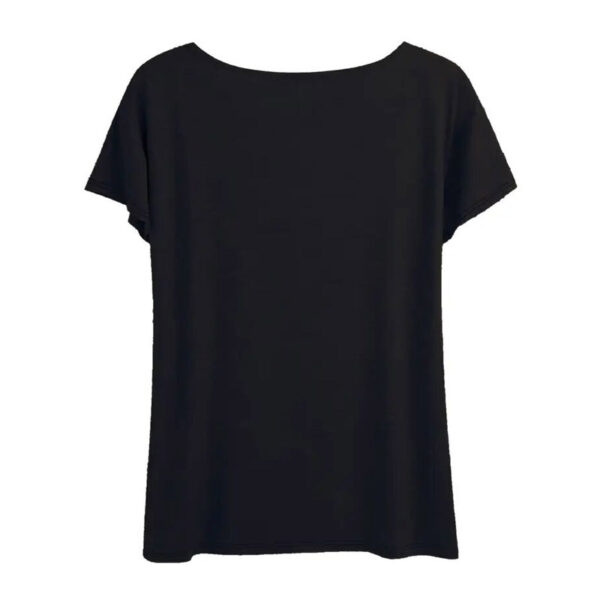 Women's Slogan Print Round Neck T-Shirt - Casual Short Sleeve Summer Top - Image 4