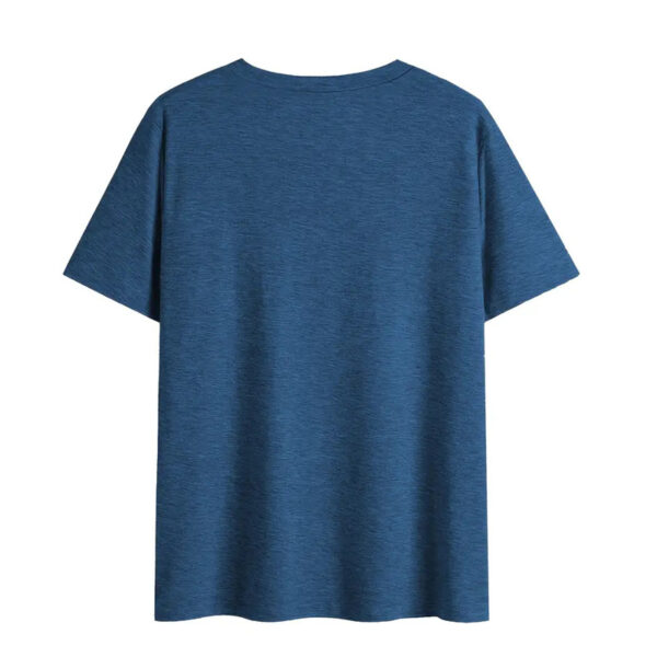 Women's V-Neck Short Sleeve T-Shirt - Colorful Floral Print - Summer Casual Blouse - Image 2