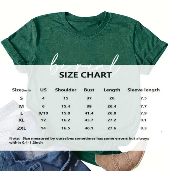 Women's Casual Short Sleeve T-Shirt - 'Be Real NOT PERFECT' Motivational Print, Loose Fit Round Neck Breathable Summer Top - Image 2