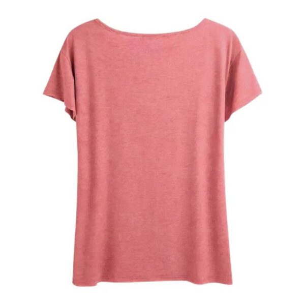 Women's Minimalist Slogan Print Tee - Summer Casual Short Sleeve Round Neck Top - Image 2