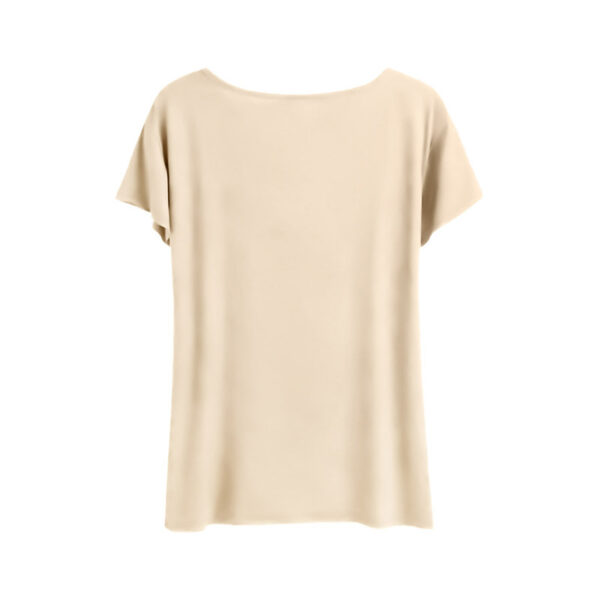 Women's Slogan Print Round Neck Short Sleeve T-Shirt, Casual Summer Top - Image 2