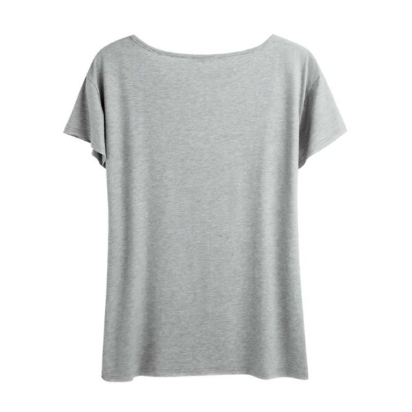 Women's Letter Print Short Sleeve T-Shirt - Casual Round Neck Summer Tee - Image 2