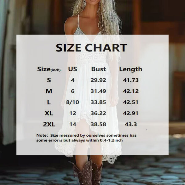 Women's Solid Color V-Neck Slip Dress With Asymmetrical Hem & Lace Trim - Bohemian Midi Dress For Summer - Image 3