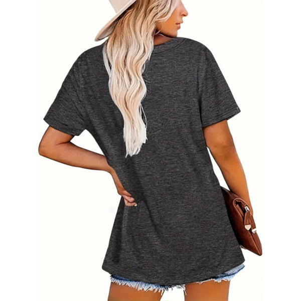 Women's 'MAMA' Print Cotton T-Shirt - Comfort Round Neck Short Sleeve Casual Summer Top - Image 2