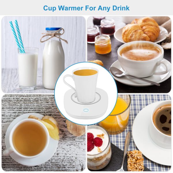 1Pc Coffee Mug Warmer Cup Warmer Auto Shut Off Coffee Tea Milk Electric Heater Pad Office Home Desk Electric Beverage Warmer Mat - Image 10