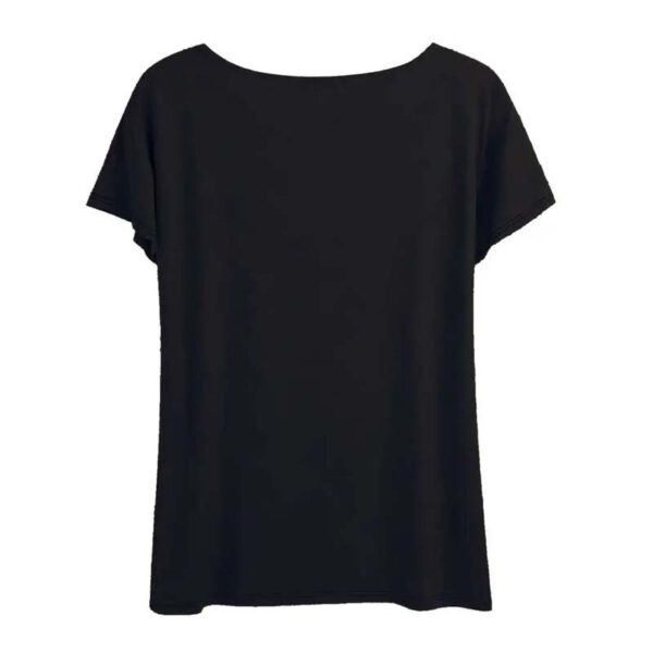 Women's Letter Print Round Neck T-Shirt - Casual Short Sleeve Summer Graphic Tee - Image 3