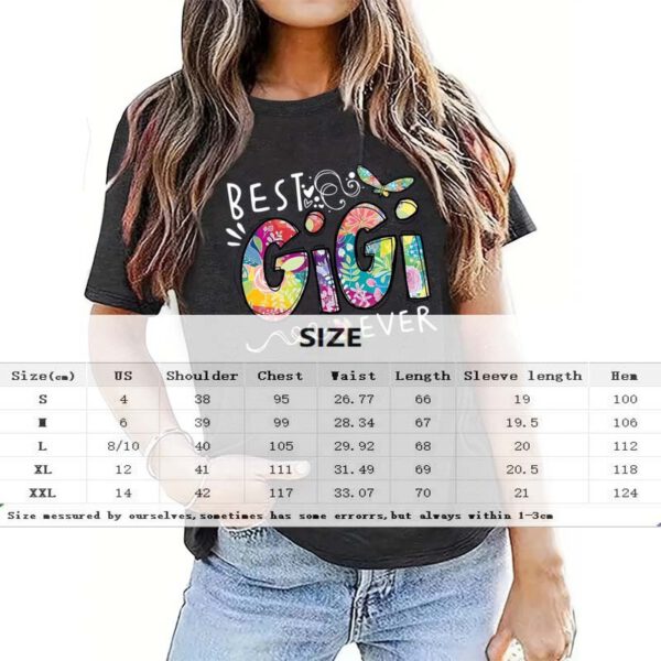 Women's Colorful Letter Print Short Sleeve T-Shirt - Casual Round Neck Summer Tee - Image 6