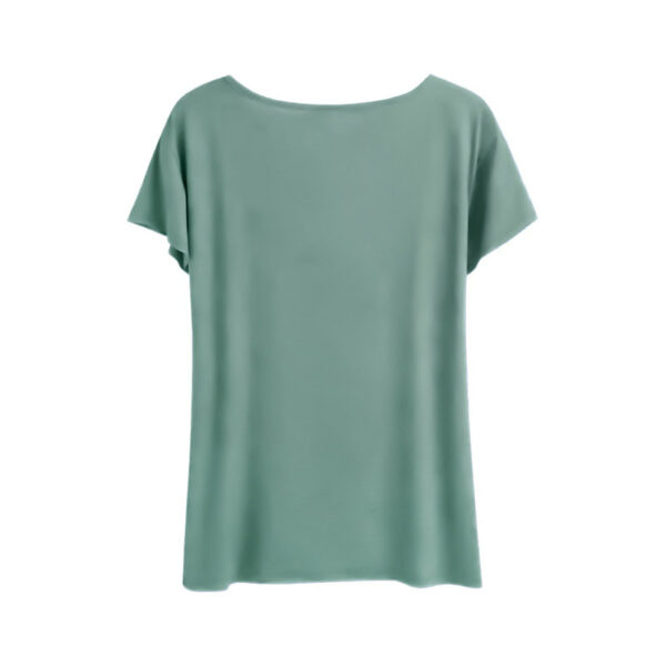 Women's Letter Print Round Neck Short Sleeve T-Shirt, Casual Minimalist Summer Top - Image 3